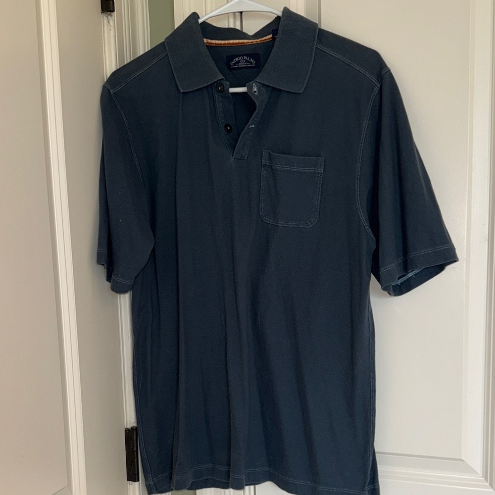 Tommy Bahama Navy Short-Sleeve Polo with Chest Pocket